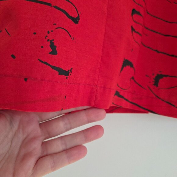 Vintage Abstract Red Button-Up Shirt - Picture 3 of 10